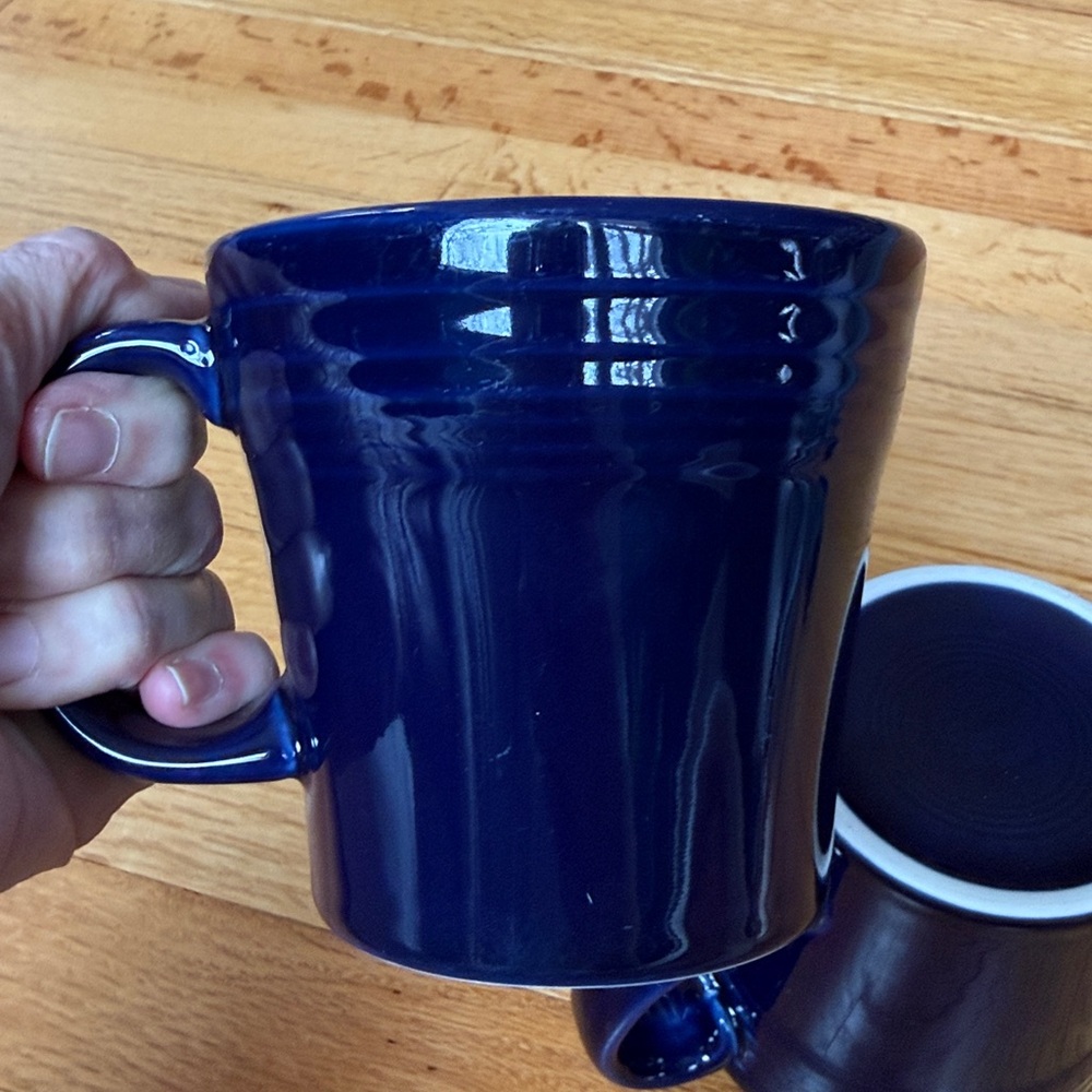 Fiesta brand Navy Blue 15 oz Tapered Mugs - Made in USA - Picture 5 of 5